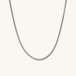 Sterling silver 3.7mm Round Box Chain Necklace
